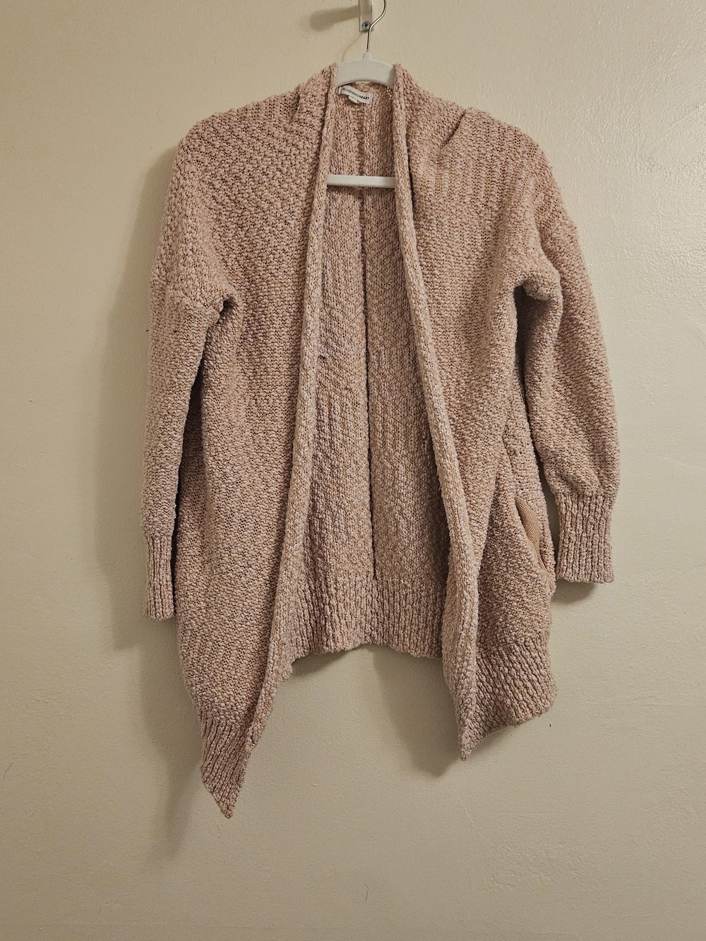 Cozy Open-Front Cardigan in Dusty Pink